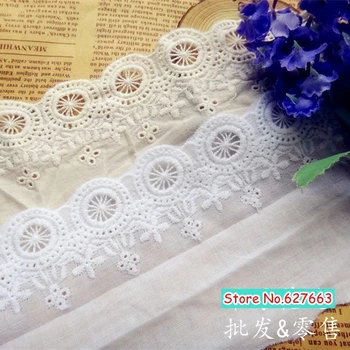 

10Yard/lot 7cm exquisite cotton cloth lace trim handmade diy clothes accessories