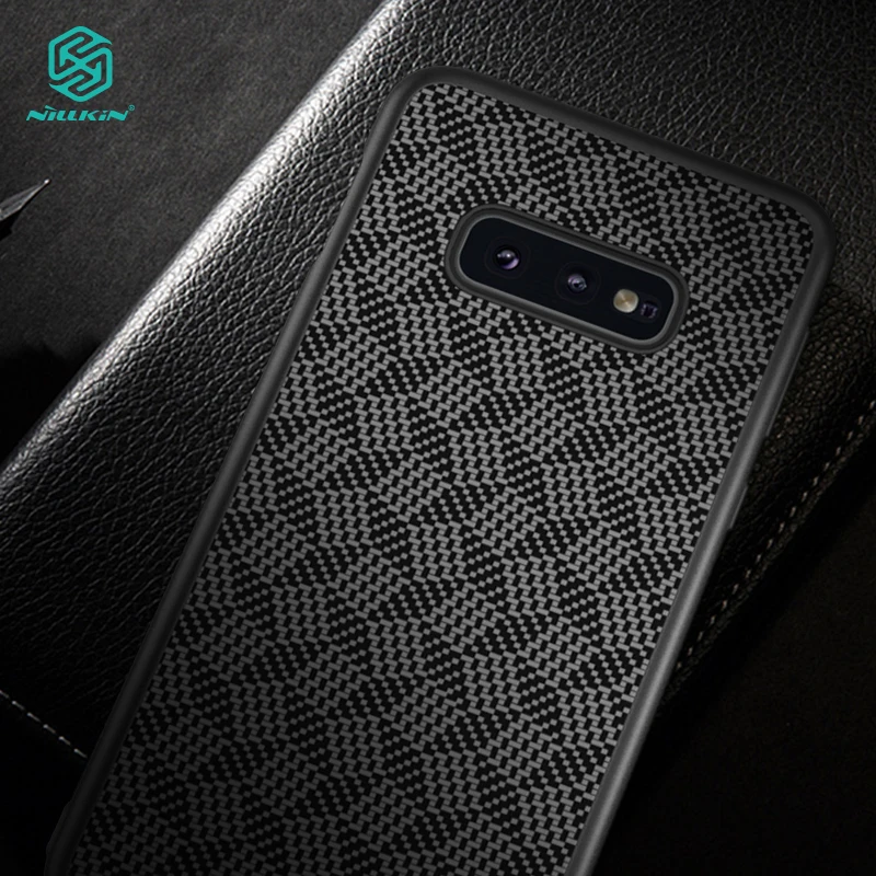 

Nillkin Plaid Case for Samsung Galaxy S10e Synthetic Fiber Cases Phone Shell Hard Back Cover