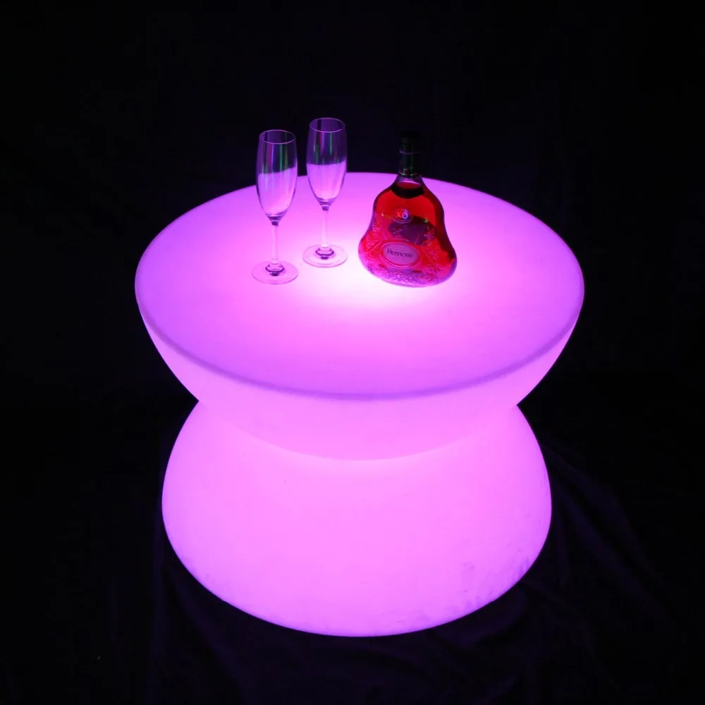 Led متوهجة الجدول/led tv الوقوف الأثاث/led حانة الجدول SK-LF16B (D66 * H44cm) شحن مجاني 1 قطعة