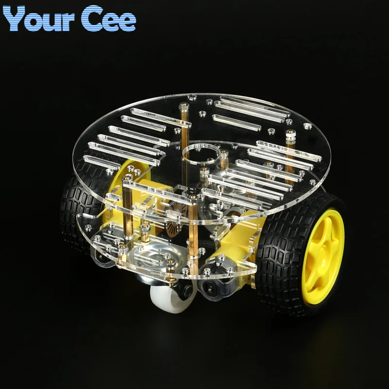 

DIY Kit Smart Robot Car Electronic Production TT Motor Automobile Parts Assembly Suite Speed Encoder Battery Box 2WD For Arduino