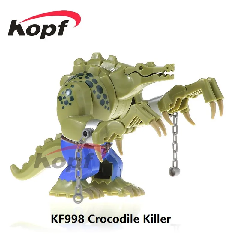 

Building Blocks Single Sale 10.5CM Big Size Super Heroes Crocodile Killer Batman Movie Model Bricks Children Gift Toys KF998