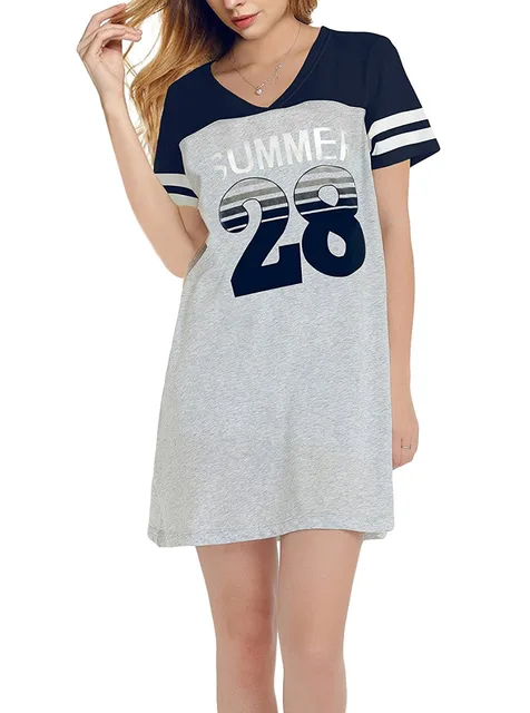 Shirt Jurk Zomer Vrouwen Dames Designer Casual 28 Korte Mode T Slaap n0kwOP8
