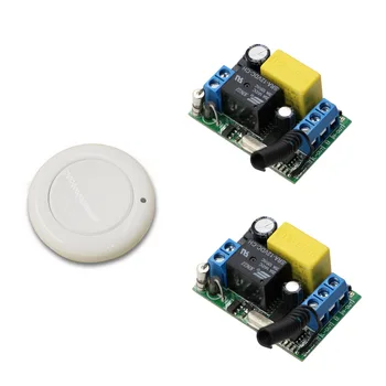 

2017 New Multi-function Wireless Remote Control Switch Receiver & Wall Panel Sticky Remote Controller 1CH 10A Relay Smart Home