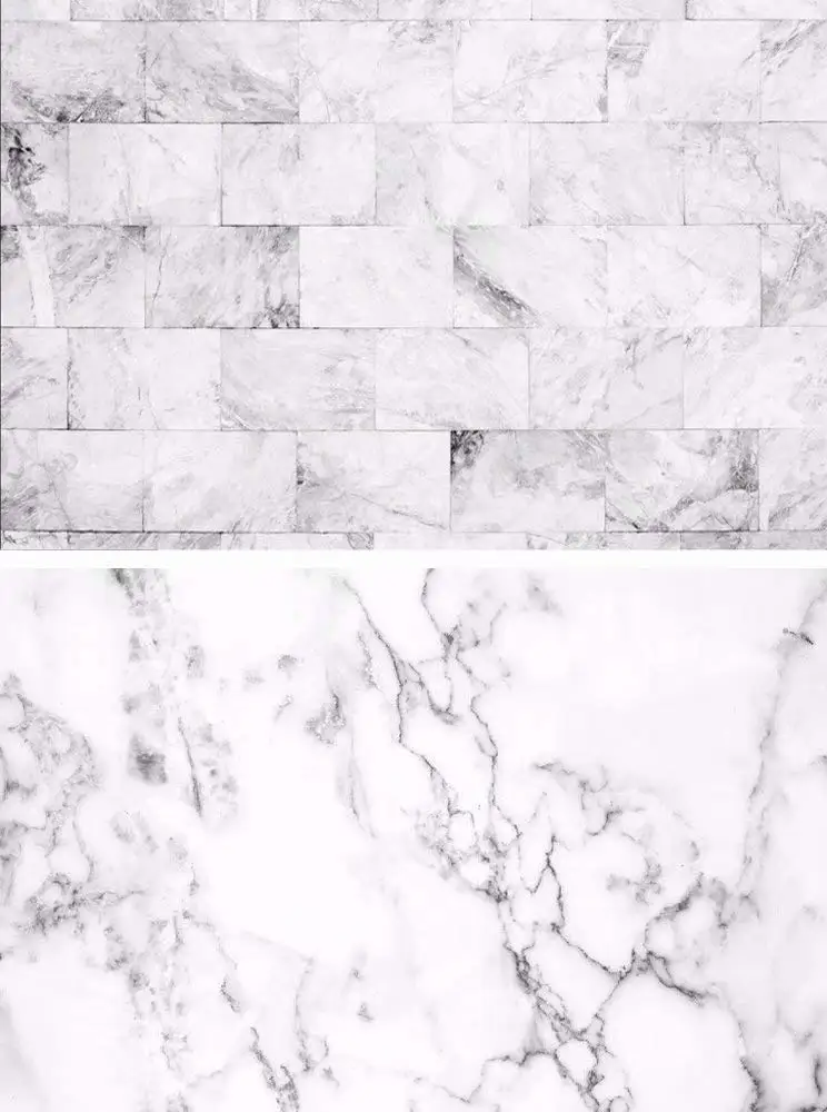 

2 in 1 White Marble Texture Pattern Waterproof Photography Backdrop for Jewelry, Newborn Paper Board Photo Studio Props MZ-1061