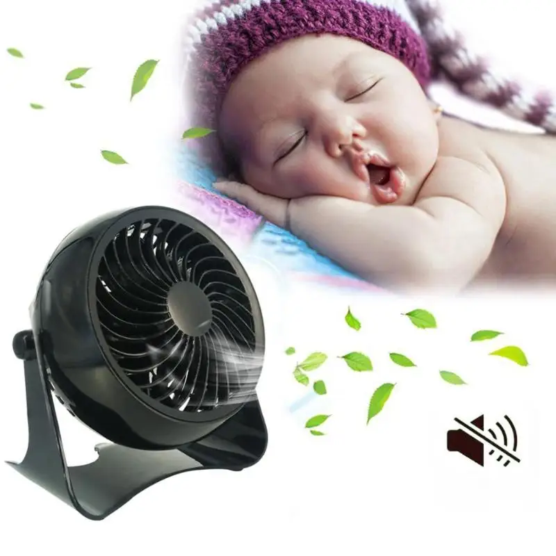 

360 Rotation USB Charging 5 Blade Portable Desktop Electric Fan Mini Cooling Fan Summer Desk Table Cooling Fans for Home