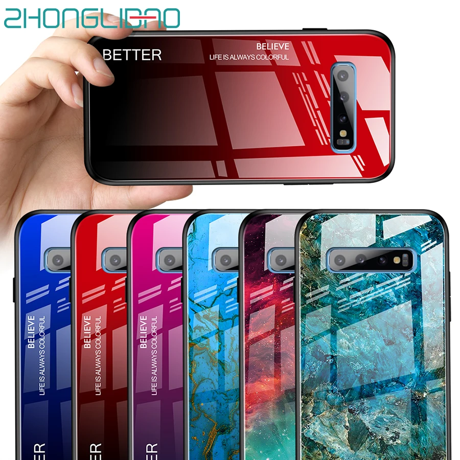 

Gradient Marble Tempered Glass Case for Samsung Galaxy S10 S9 NOTE 10 9 Plus A7 2018 A10 A30 A20 A40 A50 A60 M40 A70 A10e A20e