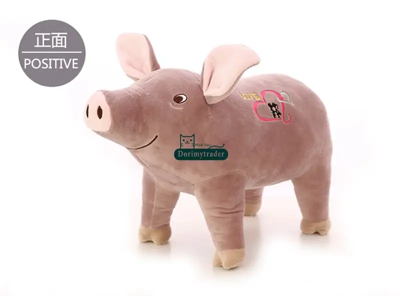 Dorimytrader New Cute 70cm Big Emulational Animal Pig Plush Toy 28inches Stuffed Soft Cartoon Pigs Doll Pillow Baby Present DY61601 (2) - 