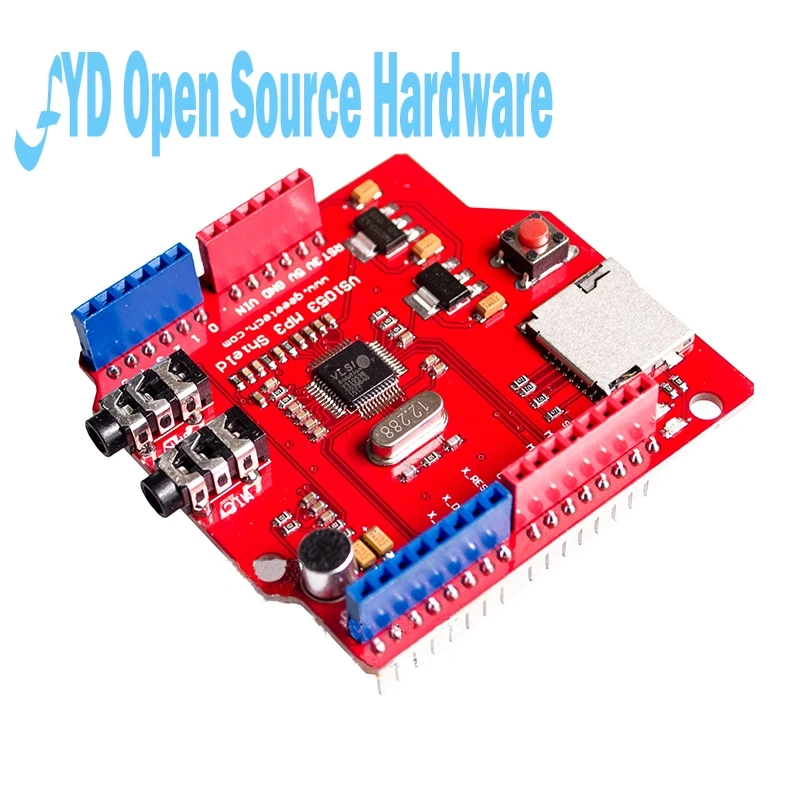 VS1053 VS1053B Stereo Audio MP3 Player Shield Record Decode Development Board Module With TF Card Slot For  UNO R3 One