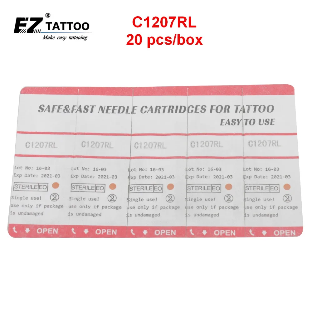 EZ Tattoo Needle Cartridge C1207RL Round Liner 12 0.35mm StandardTaper