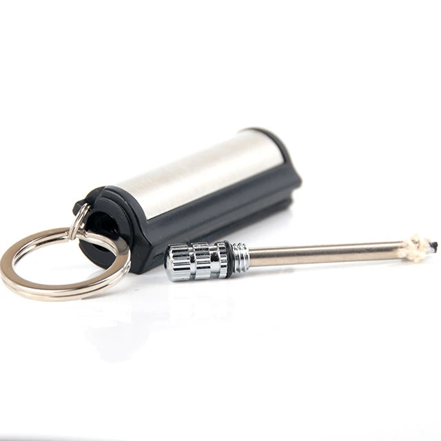 Silver Metal Permanent Match Striker Torch Lighter with Key Chain High quality Silver Metal Permanent Match Striker Torch Lighter with Key Chain High quality
