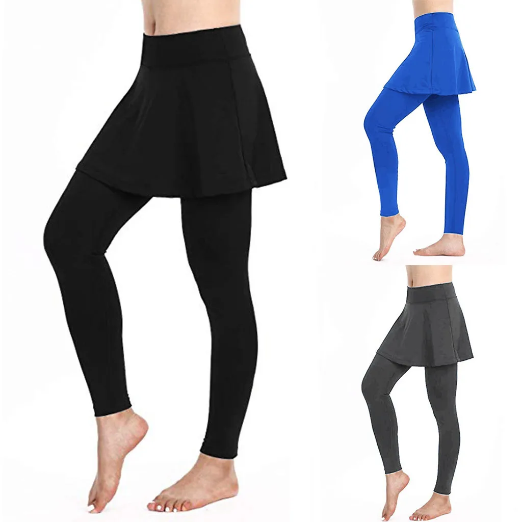 

Hot Selling New 2019 Women's Casual Skirt Leggings Tennis Pants Sports Fitness Culottes
