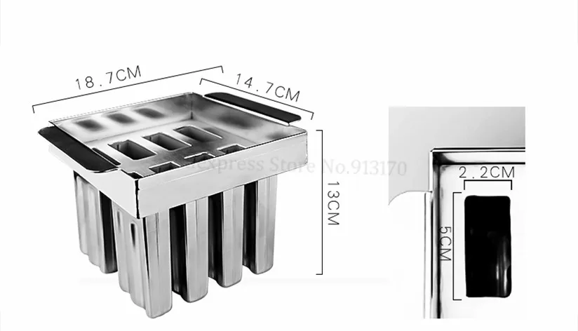 Форма для мороженого, форма для мороженого, форма для мороженого «сделай сам», 304 нержавеющая сталь с держателем для палочек, 8 шт./партия