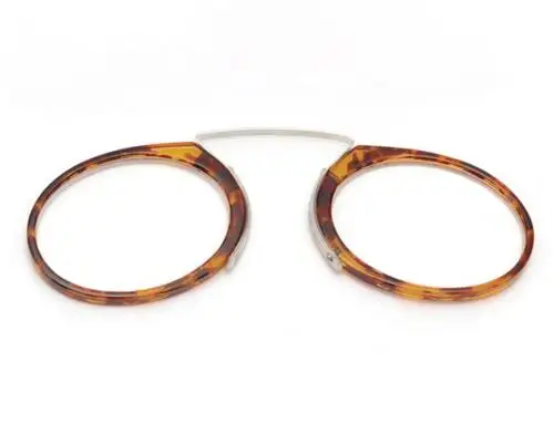 WEARKAPER, женские, мужские TR90 очки с зажимом для носа, портативные очки для чтения, с подставкой для телефона, чехол, мини-карман, Пенни, оптика - Цвет оправы: Коричневый