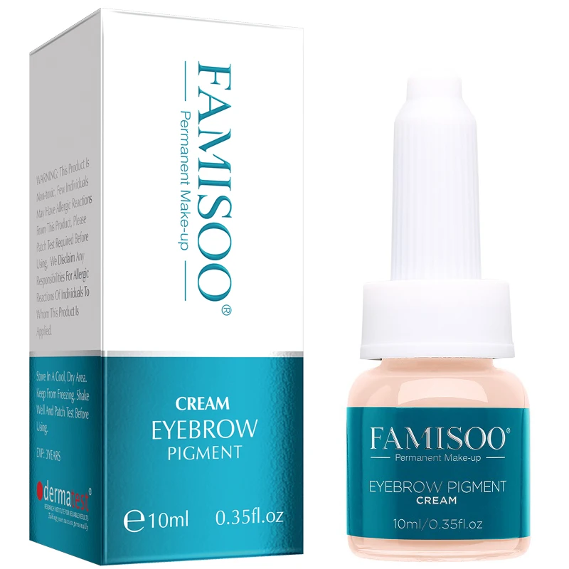 

FAMISOO 1pc Skin Color Permanent Makeup Pigment Pro Eyebrow Lip Eyeliner Tattoo Ink Set Make Up Microblading Rotary Machine