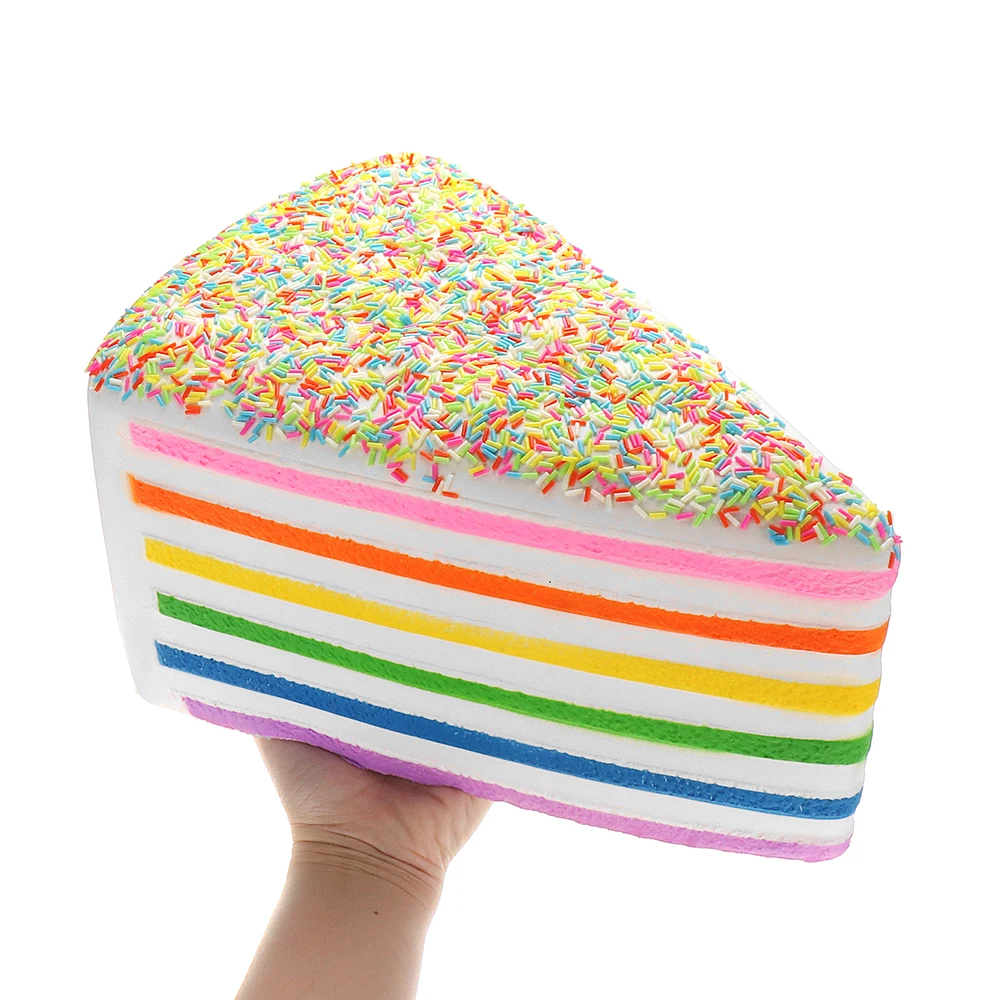 

Huge Rainbow cake Jumbo for Squishy Slow Rising Big Kawaii Squishies Squeeze toys for kids Gift desk Decoration stress reliever
