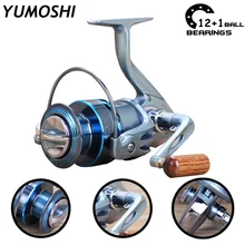 12+ 1BB все металлические спиннинговые Рыболовные катушки 5,5: 1 Передаточное отношение левая и правая ручная замена спиннинговые рыболовные катушки 2000-7000 рыболовные катушки