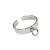 Guarda 925 anillos de plata esterlina para las mujeres brillante hueco pequeño círculo de mujer de moda joyería fina Simple anillo Ins estilo ► Foto 3/5