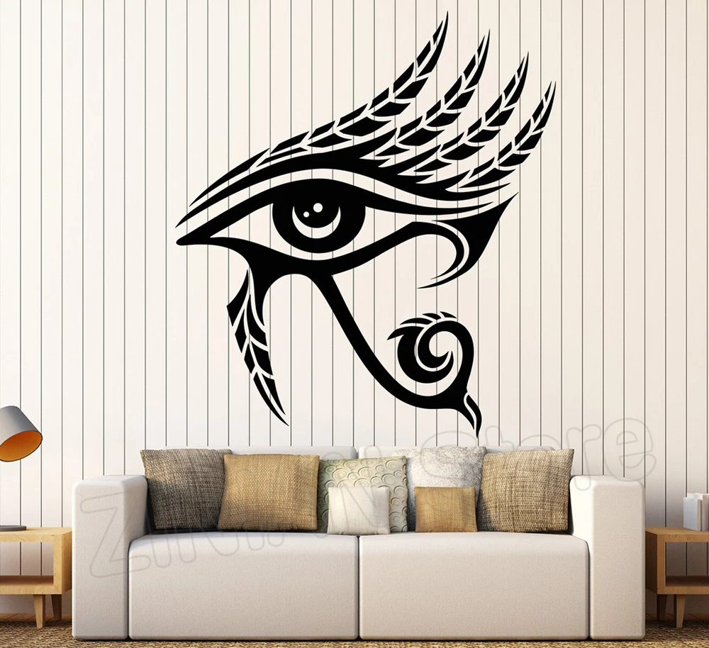 Eye Of Horus Egypt Symbol Wall Art Decals Home Interior Decor Living Room Egyptian God Vinyl Wall Stickers Bedroom Decorate D038