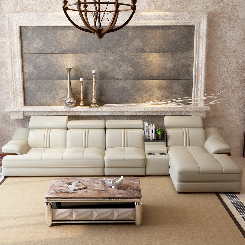 Роскошный современный диван в форме L для гостиной