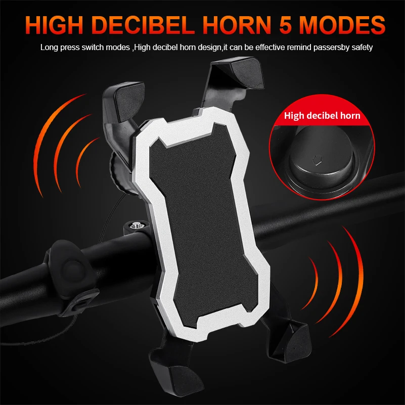  WEST RADFAHREN Fahrrad Telefon Halter Mit Horn Bike 5 modi 35-65 zoll Telefon Halter Halterung Radf