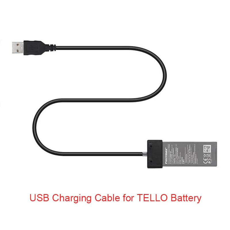 

Tello Charger USB Cable Lline Power Bank Charging Connection Port 70cm for DJI Tello Battery 1100mAh FPV Drone Accessories