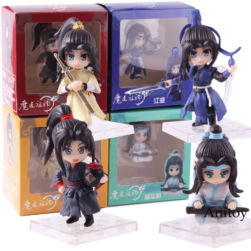 Основатель дъяволизме Mo дао Zu Ши аниме Рисунок Wei WuXian Lan WangJi Цзян Cheng Джин Линг Коллекционная модель игрушки 4 шт./компл