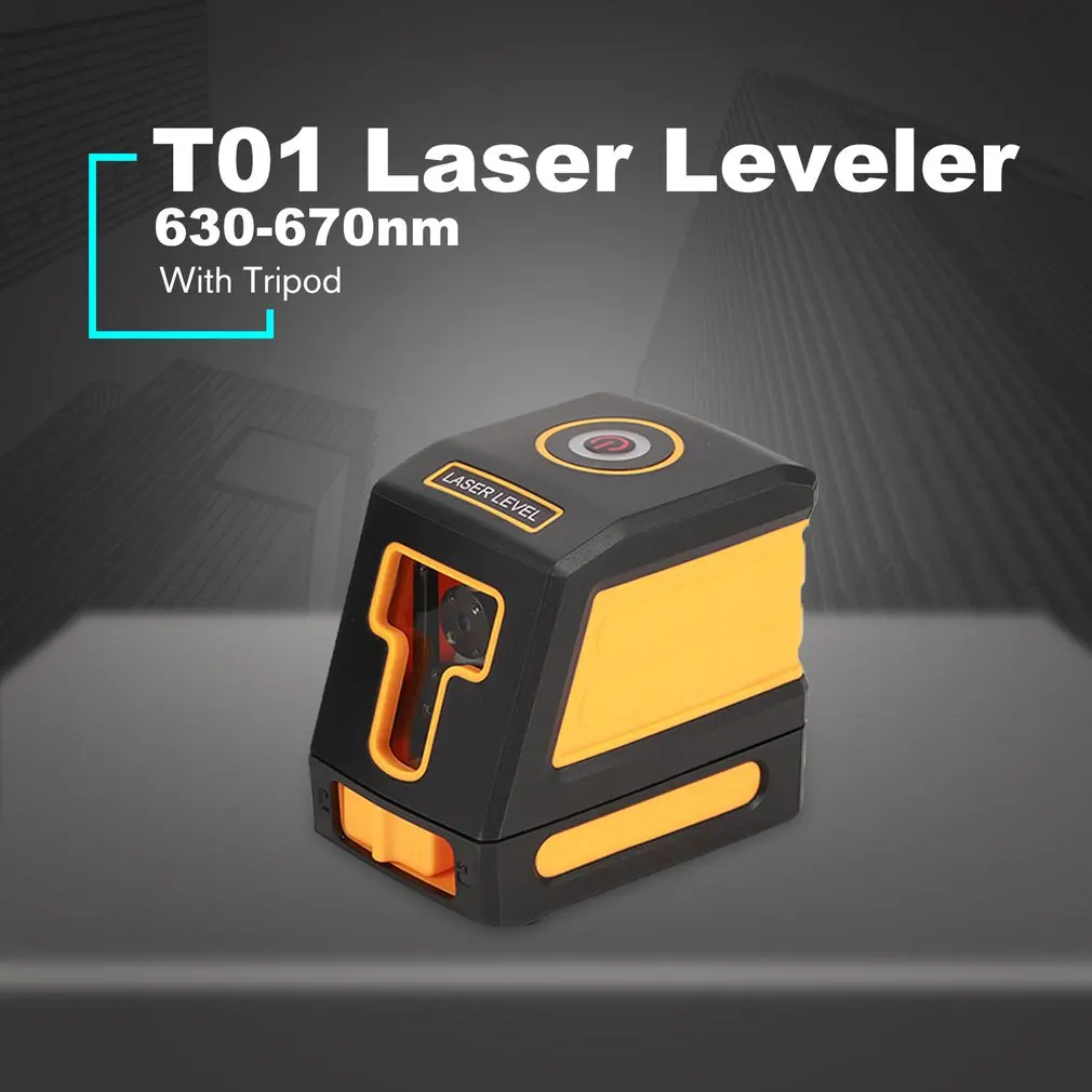 

T01 Line Laser Leveler Level Vertical Horizon Cross Mini Red Self-Leveling Handheld Measuring Horizontal 630-670nm with Tripod