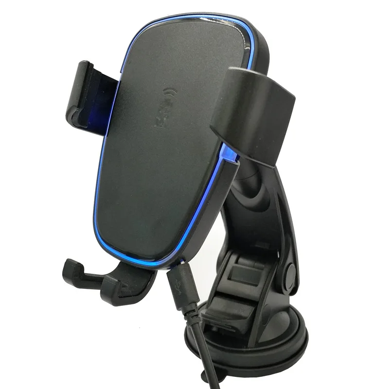 Gravity Sensor Qi Fast Wireless Charger Phone Holder Automatic Car