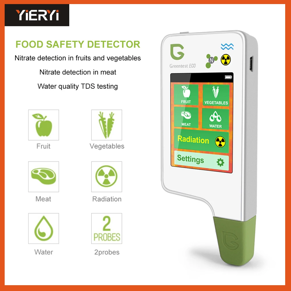 

GREENTEST ECO 5 Digital Radiation Detector Food Nitrate Tester for Fruit Meat Vegetable Water Nitrate Detection/ Health Care