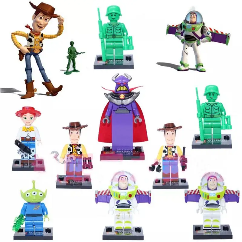 

Figures Toy Story Assembling blocks Woody Gremlins Gizmo Punto Jessie ET. With Elliot Building Blocks Friends Bricks toys