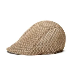 Весенне-летние классические мужские сетчатые береты в британском стиле, повседневные одноцветные кепки-береты, дышащие Кепка с якорем