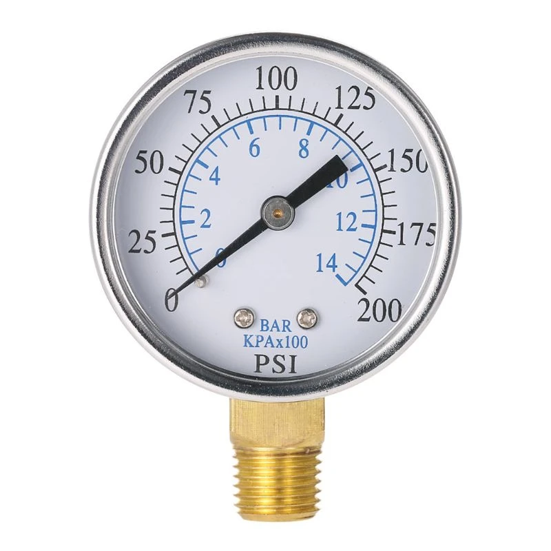 0-160PSI 1/8NPT Pressure Gauge Manometer Water Oil Air Pressure Meter Widely used for Water Oil Pressure Gauge Air and many other Non-corrosive Substance 0-160PSI 1/8NPT Pressure Gauge Manometer Water Oil Air Pressure Meter Widely used for Water Oil Pressure Gauge Air and many other Non-corrosive Substance