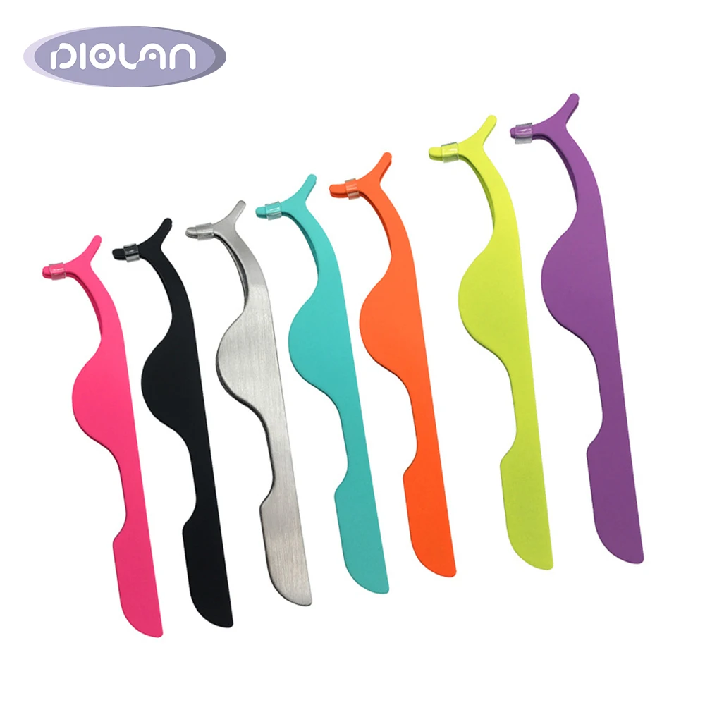 

DIOLAN False Eyelash Tweezer Fake Eye Lash Applicator Eyelash Extension Clip Clamp For Magnet Eyelashes Makeup Tool