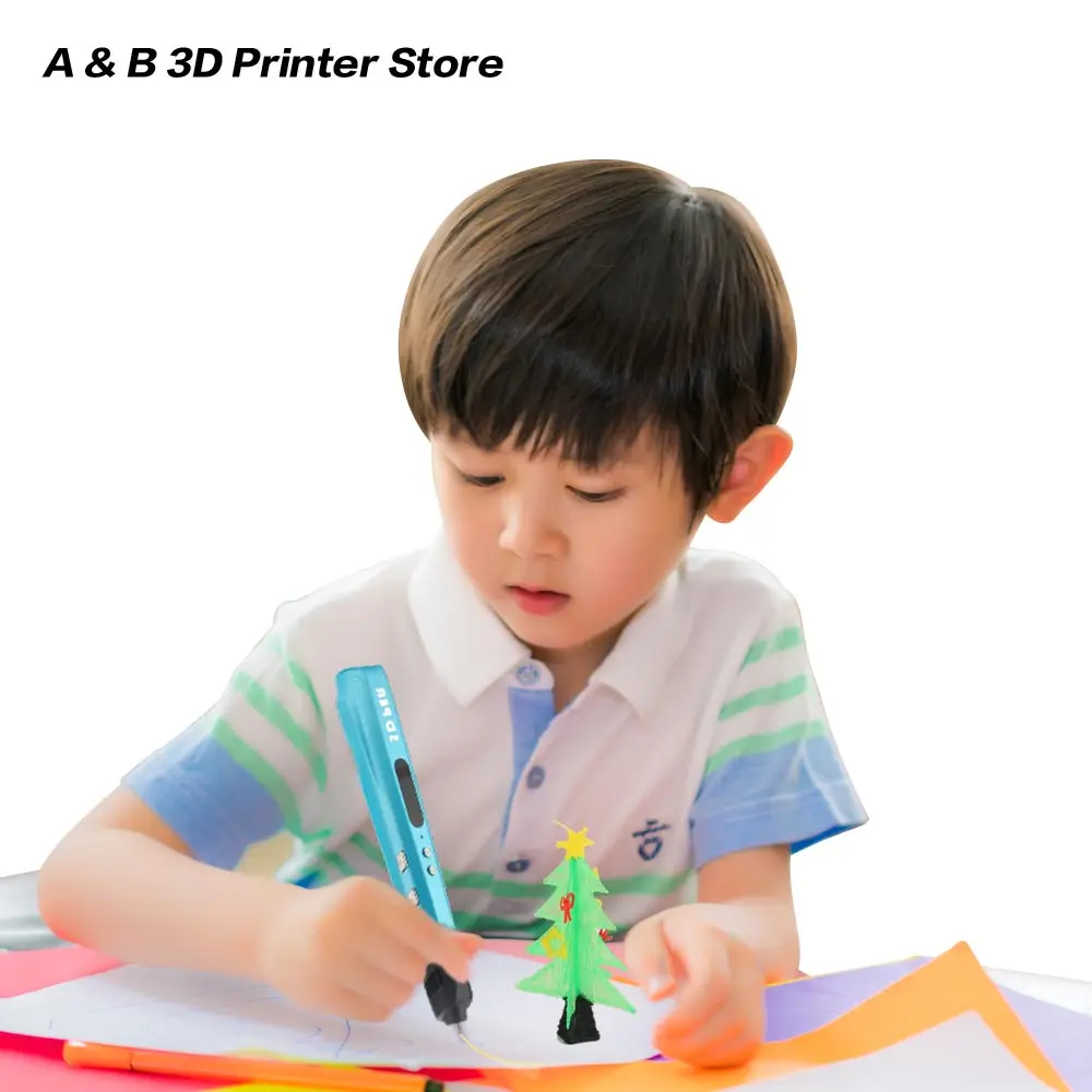 

2 Colors Nice Hand Feel 3D Pen With 3 Colors Free PLA Filament 3D Pens For Kids Birthday Gift 3d Magic Pen For Kids Drawing Tool