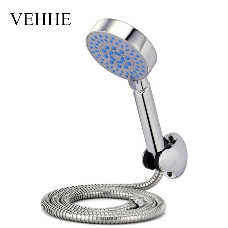 

VEHHE 5 Functions Gear Adjustable Shower Head Set Hose And Base Rainfall Water Saving Chorme Handhold Shower Head Set