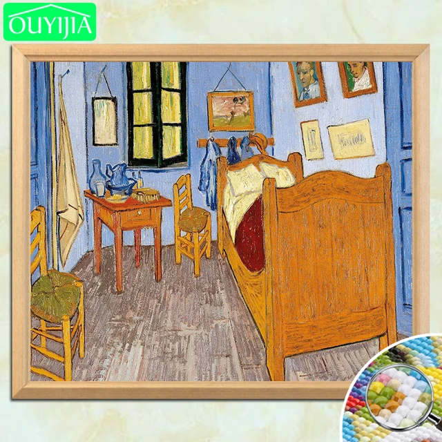 Us 4 17 45 Off Van Gogh Famous Painting Van Gogh S Bedroom In Arles 5d Diy Diamond Painting Full Square Diamond Embroidery Rhinestone Picture In