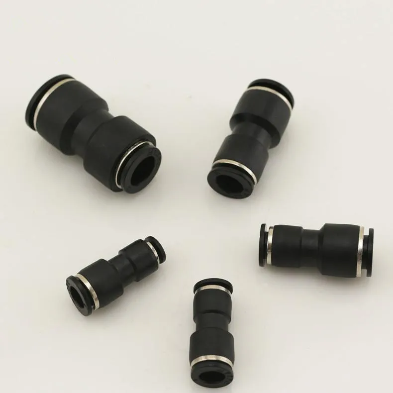 10Pcs Pneumatic Fittings Push In Straight Reducer Connectors For Air