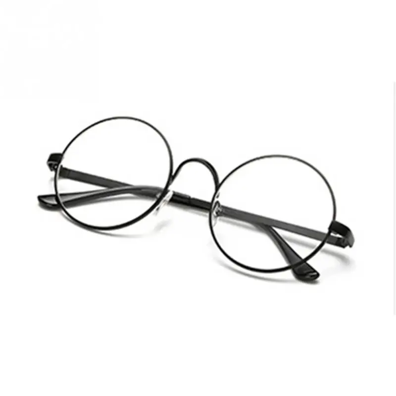 Брендовые новые модные ретро очки для женщин и мужчин, круглые металлические оправы, прозрачные линзы, очки для глаз