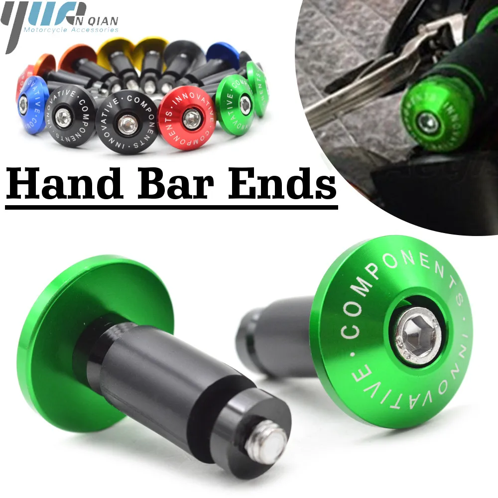 22mm 7/8" Motorcycle Aluminum Handlebar Grips Bar Ends Sliders For