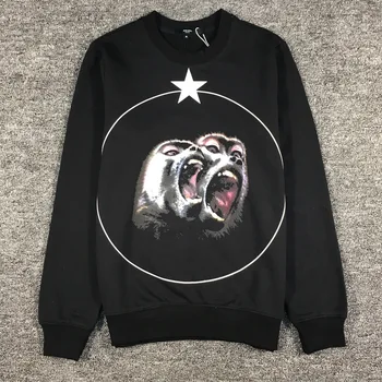 

Men's pentagonal print animal 3D personality pattern long-sleeve top