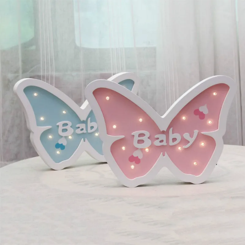 

Cartoon Butterfly Modeling Light LED Night light Baby Room Dectoration lighting as Wall Decoration lamp Wooden lamp IY304123-26