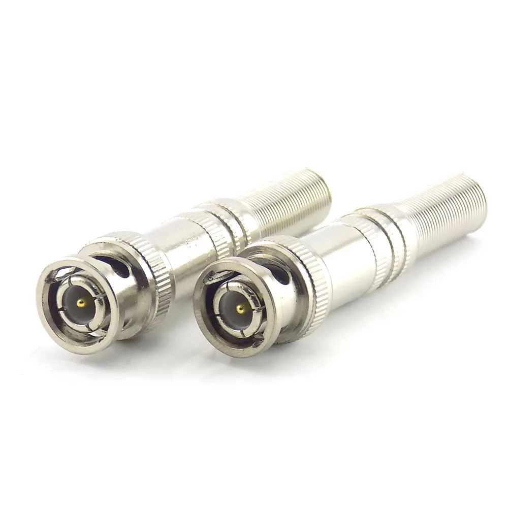 

1/10pcs BNC Connector Jack Coaxial RG59 Twist Spring Adapter Twist-on BNC Male Camera CCTV Accessories Surveillance Kit System