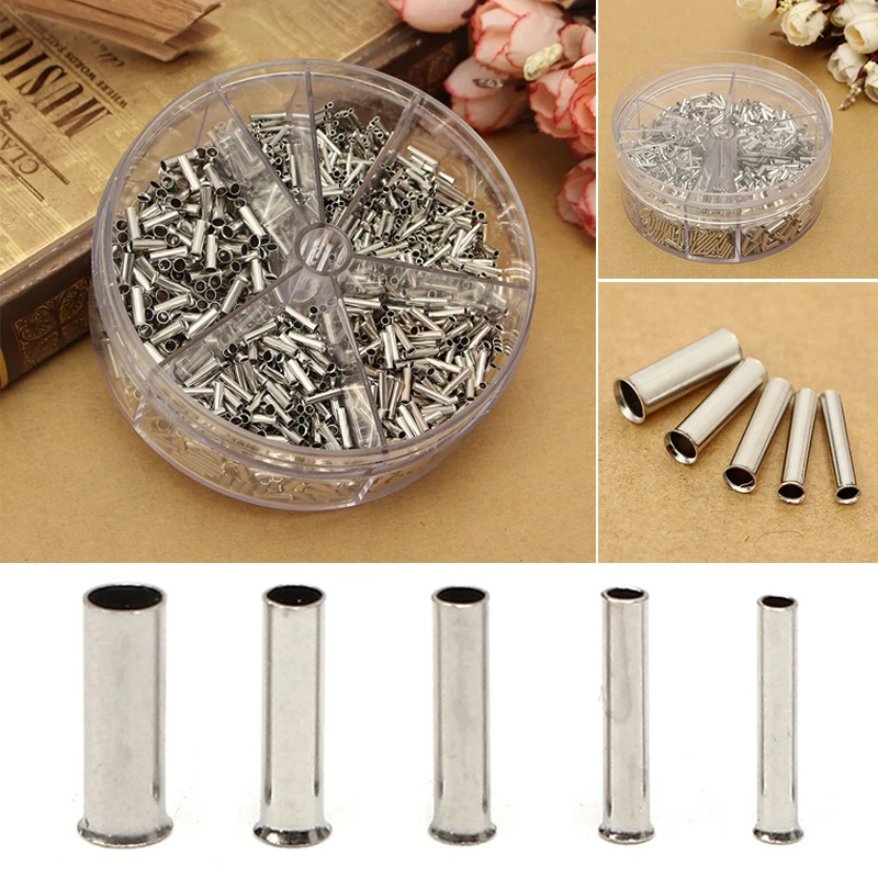 

1900pcs/Box Electrical Wire Connectors Mayitr Silver Copper Crimp Terminals Assortment Cord Pin End Terminal Kit 0.5mm-2.5mm