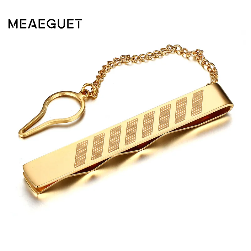 Buy Meaeguet Men Gold Color tie clips stainless steel