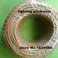 2*0.75mm2 Edison электропровод в стиле ретро скрученная веревка провод Ретро кабель с Текстильной Оплеткой кулон тонкая проволока шнур лампы