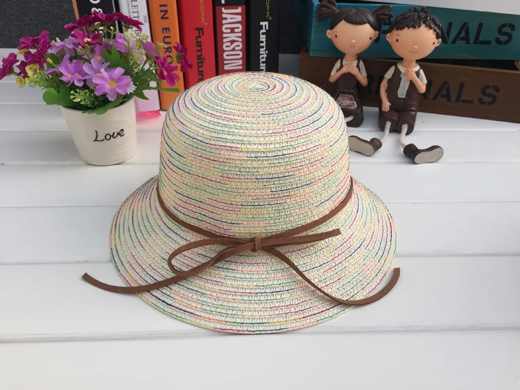 [DINGDNSHOW] модная Солнцезащитная шляпа для взрослых, Винтажная летняя шляпа с широкими полями, женская элегантная соломенная шляпа, полосатая пляжная шапка