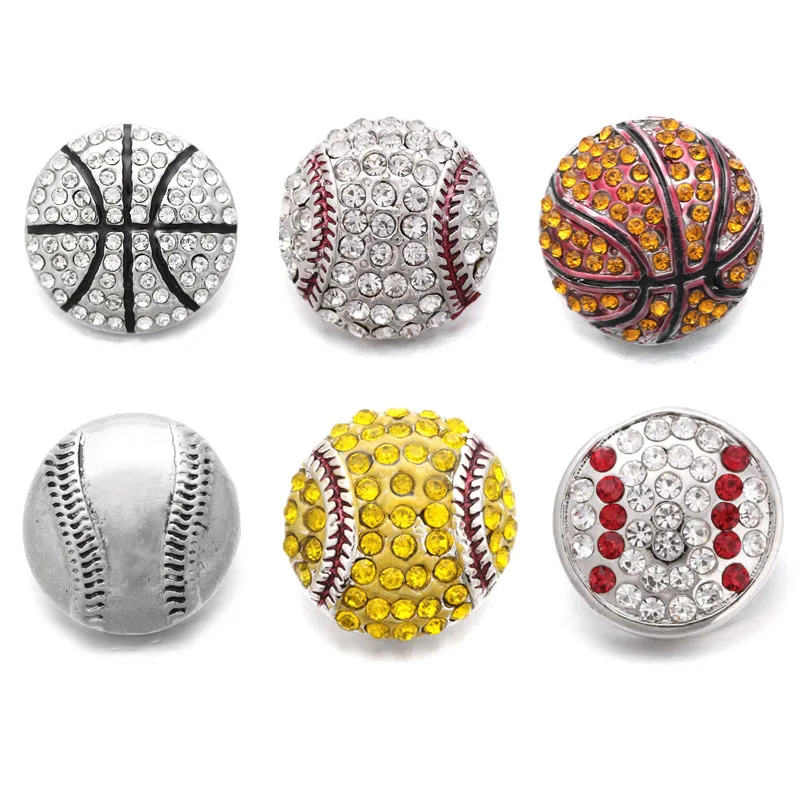 

6pcs/lot New Snap Jewelry Metal Ball Snap Buttons Interchangeable Jewelry DIY Charms 18MM Snap Jewelry Bracelet Gift