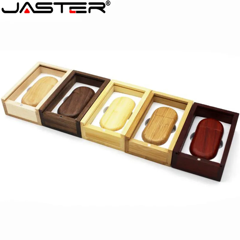 

JASTER Wooden USB With Box Memory Flash disk Laser Engraving pendrive 8GB 16GB Photography Wedding gift (over 10pcs free logo)