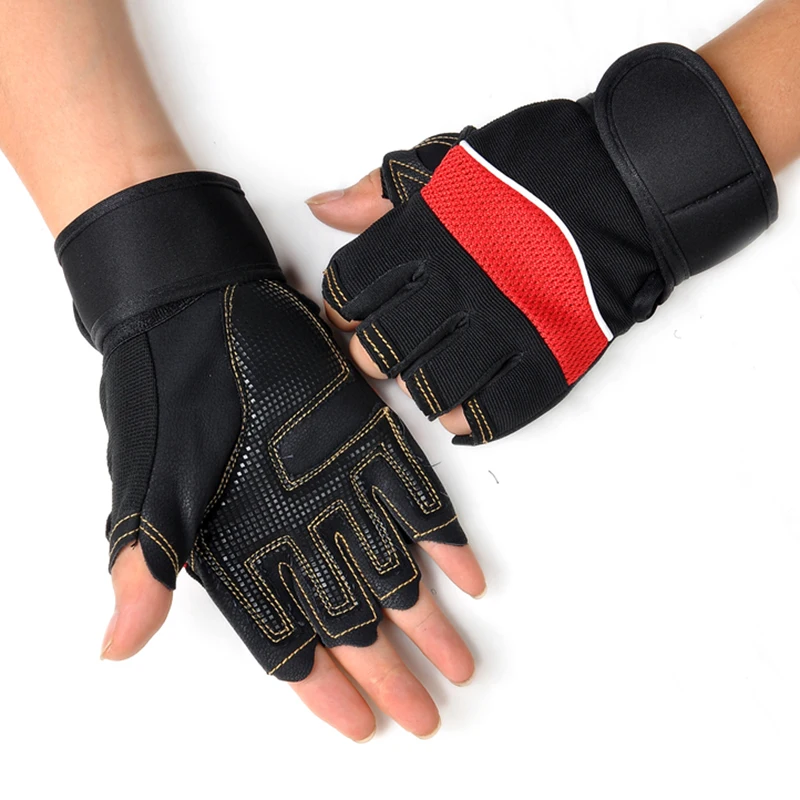 Men Women Elastic Gym Gloves Fitness Weight Lifting Gloves Body Building Training Sports Workout Glove Exercise Tactical Glove