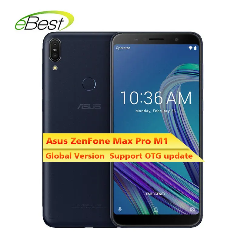Смартфон Asus ZenFone Max Pro M1 ZB602KL Android 6 дюймов 18:9 FHD 4G LTE SnapDragon 636 сенсорный телефон 5000 мАч